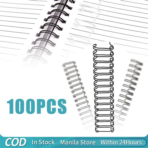 pcs double loop wire binding spines mm   loop wire binder
