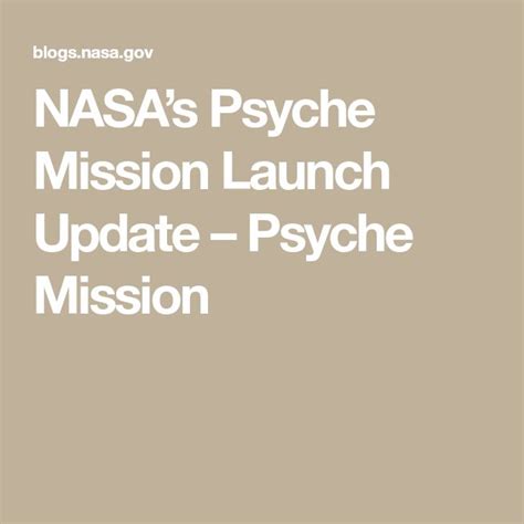Nasas Psychic Mission Launch Update Psyche Mission
