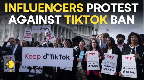 Tiktok Influencers Protest Outside Us Congress Against Proposals To Ban