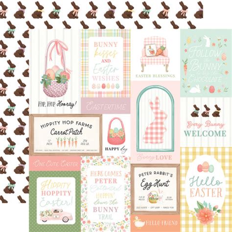Here Comes Easter Multi Journaling Cards 12x12 Patterned Paper Echo