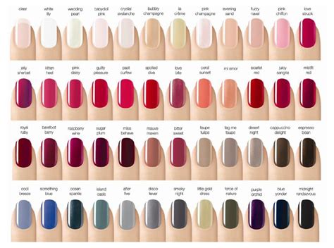 Sensational Nail Polish Color Chart Fall 2013 Color Gel Polish To