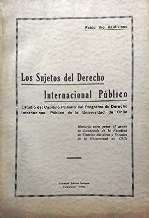 Los Sujetos Del Derecho Internacional P Blico Estudio Del Cap Tulo