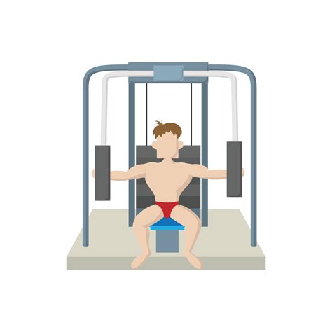 Hombre Desnudo Entrenando M Sculos En El Icono De La M Quina De