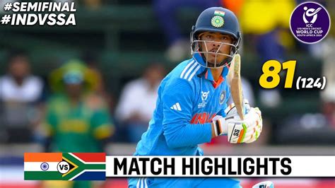 India Vs South Africa Under World Cup Semi Final Highlights