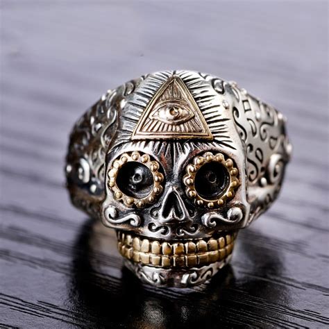 Retro Domineering Personality Opening Skull Ring Skull Rings