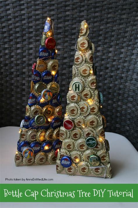 Bottle Cap Christmas Tree DIY Tutorial