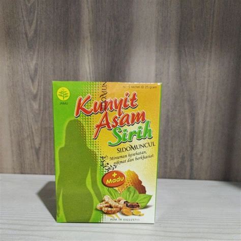 Jual Kunyit Asam Sirih Madu Sidomuncul Isi Sachet Per Box Shopee