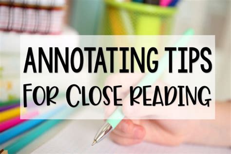 Annotating Tips For Close Reading Teaching With Jennifer Findley