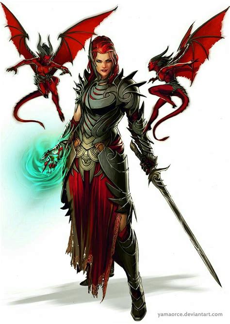 Female Human Warlock Character Portraits Character Art Fantasy Art