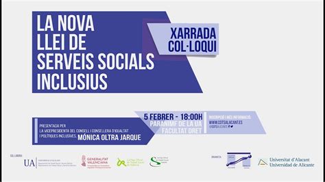 Presentaci De La Nova Llei De Serveis Socials Inclusius Youtube