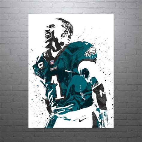 Jalen Hurts Philadelphia Eagles Football Poster Man Cave Etsy