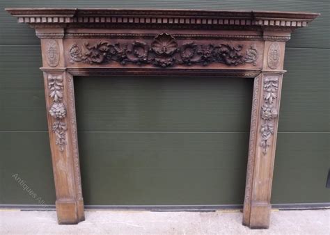 Antiques Atlas Large Georgian Carved Wooden Fire Surround