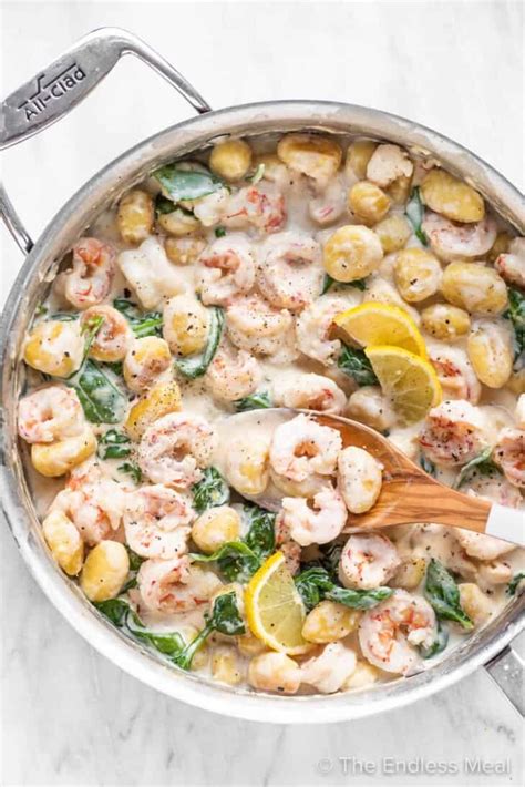 Shrimp Gnocchi With Lemon Garlic Butter Sauce The Endless Meal