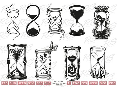 Hourglass Svg Bundle Sand Watch Svg Png Flower Hourglass Svg Sand Watch Clipart Hourglass