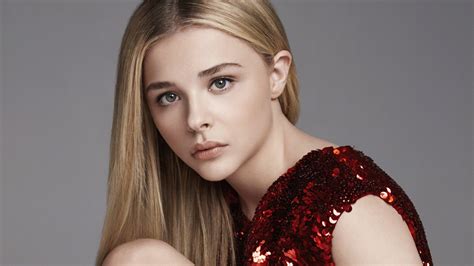 Wallpaper Chloe Grace Moretz Actress Blonde Green Eyes Pink