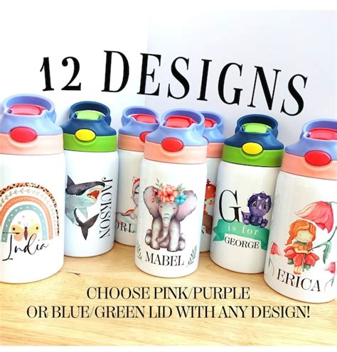 Personalised Kids Water Bottle School Water Bottle Etsy Uk