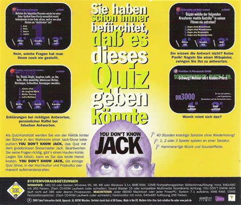 You Don T Know Jack Quiz Pack Cover Or Packaging Material Mobygames