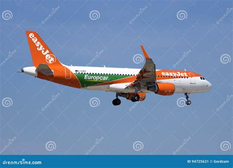 Easyjet A320 with Special Livery Editorial Photo - Image of europcar ...