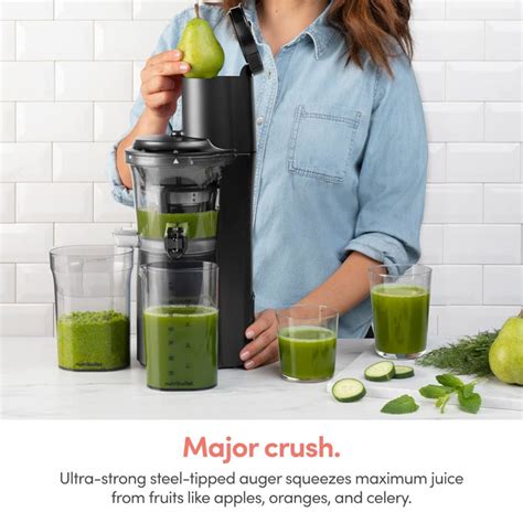 Nutribullet Slow Masticating Juicer Machine 150 Watts Charcoal Black