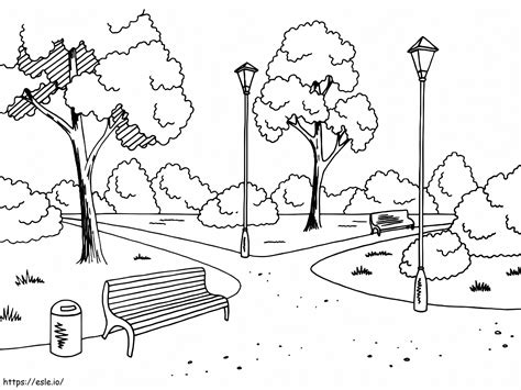 Free Printable Park Coloring Page