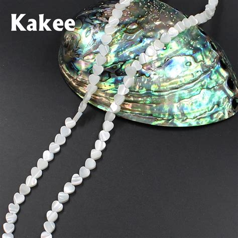 Kakee Mm Natural Seashell Mother Of Pearl Heart Fashion Jewelry