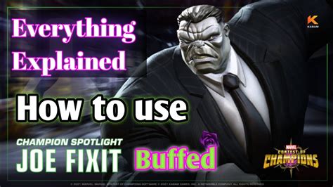 How To Use Buffed Joe Fixit Effectively Everything Explained Marvel Contest Of Champions