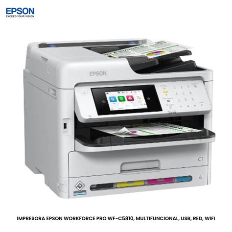 Impresora Epson Workforce Pro Wf C Multifuncional Usb Red Wifi