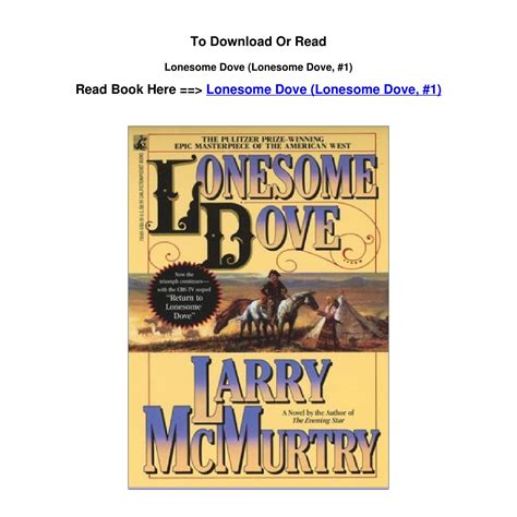 Download Pdf Lonesome Dove Lonesome Dove 1 By Larry Mcmurtrypdf Docdroid