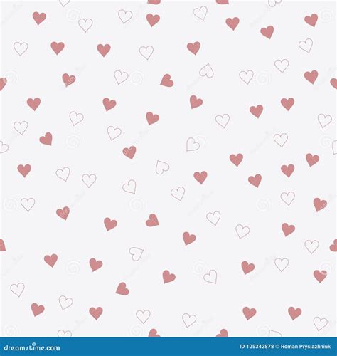 Heart Seamless Pattern Design For Gift Packaging Clothing Wallpaper