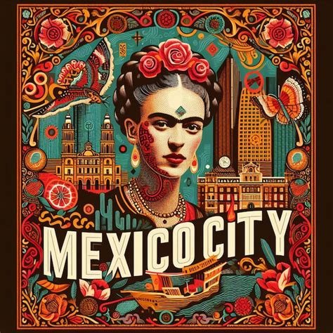 Premium Photo Mexico City Travel Poster