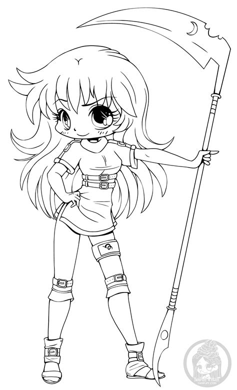 Anime Chibi Girl Coloring Pages Sketch Coloring Page