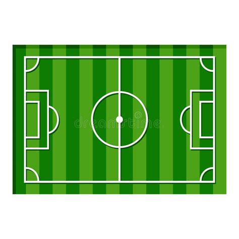 Football Or Soccer Field With Green Grass Vector Icon Stock Vector