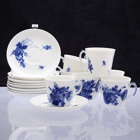 Kaffeservis Delar Porslin Bl Blomster Royal Copenhagen