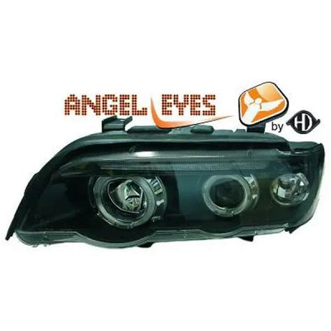 Lhd Phares Projecteur Paire Angel Eyes Transparent Noir Pour Bmw X E