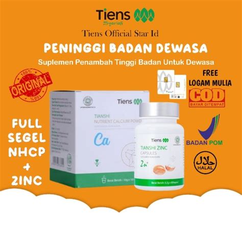 Jual Peninggi Badan Tiens Original Susu Kalsium Nhcp Dan Zinc Kapsul