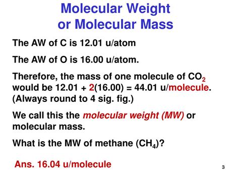 PPT Atomic Weight Molecular Weight Formula Weight And Molar Mass