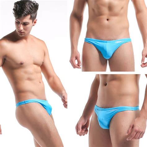 Soft Low Rise Jockstrap Men Swimming Brief Bikini Swimwear Trunks