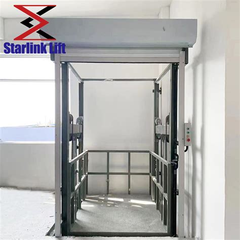 Hydraulic Guide Rail Cargo Lift Freight Elevator For Warehouse Cargo