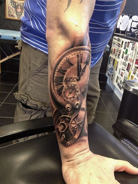 Clockwork Design By Stutti Clock Tattoo Sleeve Clockwork Tattoo