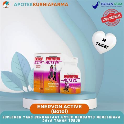 Jual Enervon Active Multivitamin Menjaga Daya Tahan Tubuh 30 Tablet