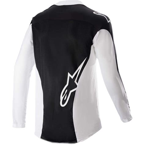 Maillot Moto Alpinestars Techstar Arch Cross Enduro Blanc Noir Vente En