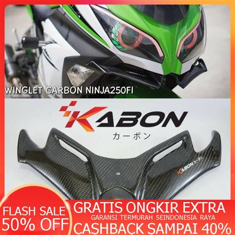 Winglet Carbon Kabon Ninja 250 Fi R15 Cbr250rr New Ninja 250 Zx25r R25