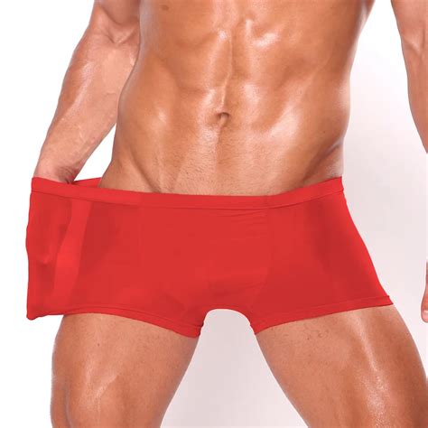 2019 Mens Sexy Elastic Underwear Thin Boxers Ultra Thin Breathable Pants Male Soft Semi