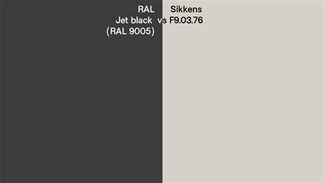 Ral Jet Black Ral 9005 Vs Sikkens F9 03 76 Side By Side Comparison