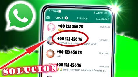 Por Qu Salen N Meros En Vez De Los Nombres De Mis Contactos En