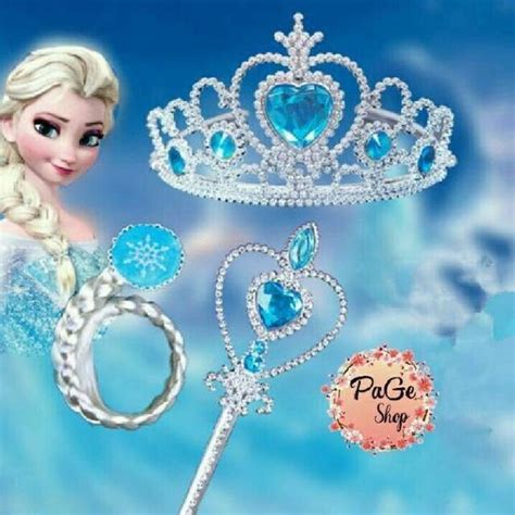 Jual Aksesoris Elsa Dan Anna Frozen 3in1 Mahkota Tongkat Rambut Palsu