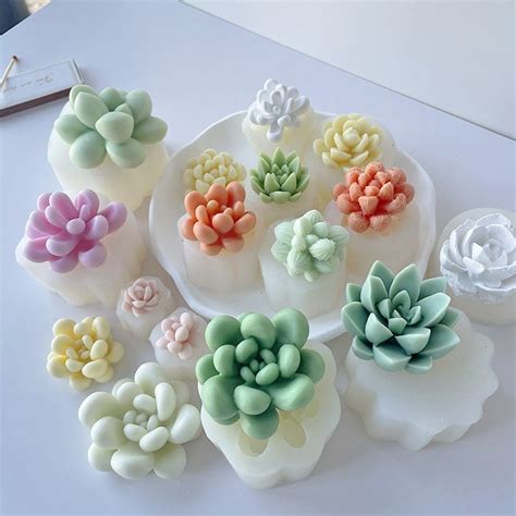 Succulent Candle Molds Etsy
