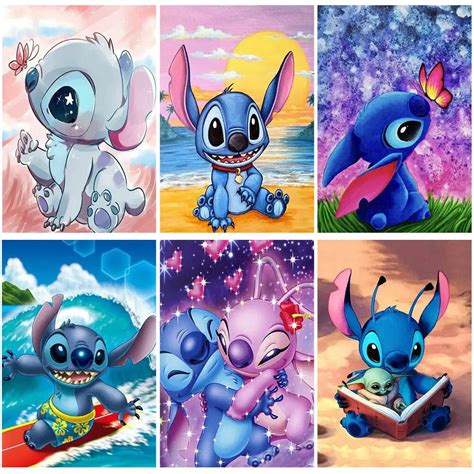 Disney Pintura De Diamantes D Diy Pintura De Lilo Y Stitch De Dibujos