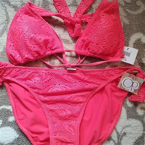 Op Swim Nwt Op Bikini Coralpink Metallic Lgxl Poshmark