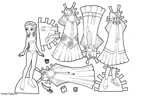 Paper Dolls 2 Coloring Page